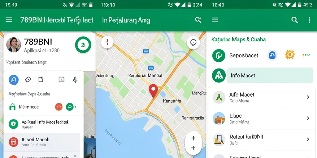 Tampilan antarmuka aplikasi Info Macet 789BNI yang informatif.