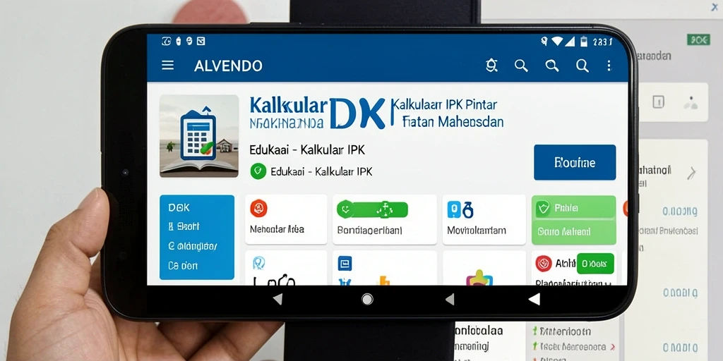 Antarmuka ALVENDO menampilkan perhitungan IPK yang mudah dipahami.