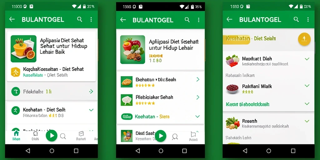 Antarmuka pengguna BULANTOGEL yang intuitif dan informatif.