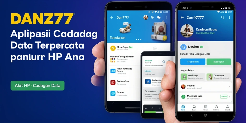 Antarmuka aplikasi DAN777 untuk cadangan data yang efisien.