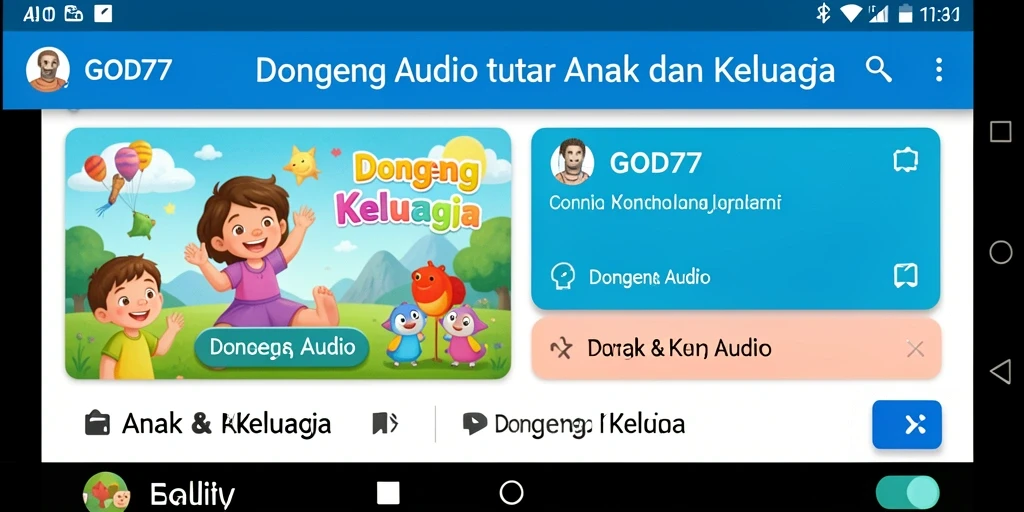 Antarmuka USER-FRIENDLY aplikasi dongeng audio GOD77.