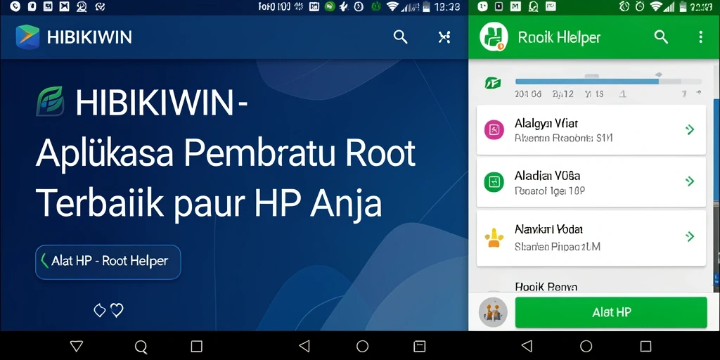 Antarmuka HIBIKIWIN yang sederhana dan intuitif untuk akses Root Helper.