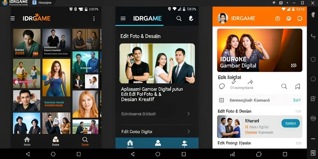 Tampilan antarmuka IDRGAME dengan fungsi Gambar Digital yang lengkap.