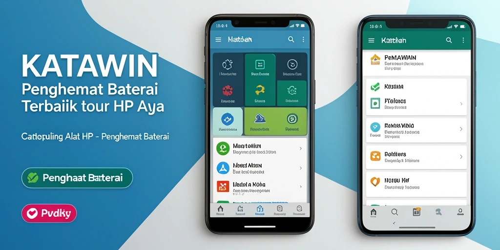 Antarmuka KATAWIN yang sederhana dengan fitur penghemat baterai yang efektif.