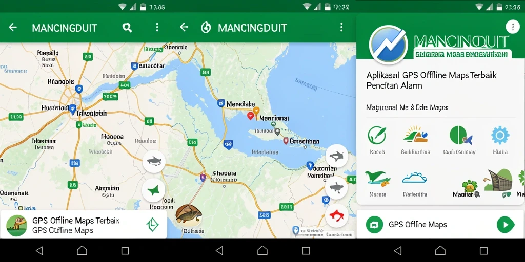 Tampilan antarmuka aplikasi GPS Offline Maps MANCINGDUIT yang user-friendly.