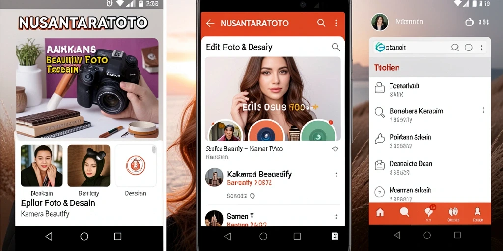 Antarmuka NUSANTARATOTO dengan berbagai fitur editing foto.