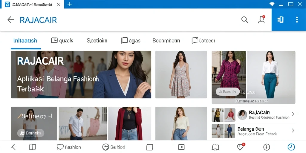 Tampilan antarmuka utama aplikasi RAJACAIR yang menarik dan stylish.