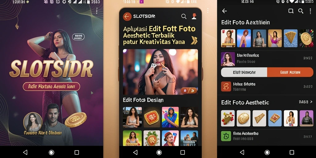 Antarmuka SLOTSIDR yang ramah pengguna dan fitur editing foto estetis.