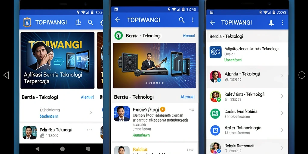 Tampilan antarmuka utama aplikasi TOPIWANGI yang intuitif dan informatif.