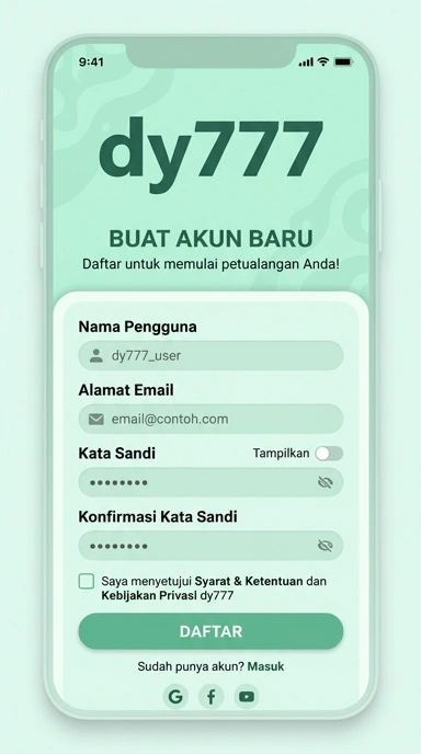 Panduan Registrasi Akun Baru dy777 untuk Pengguna Android